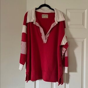 Free People We the Free Clean Prep Polo